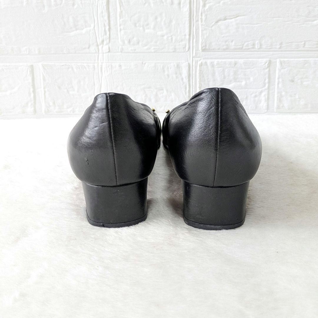 Gucci Pumps Heel Black Leather With Gold Hardware Size 36 US About6 For Women thumbnail 6