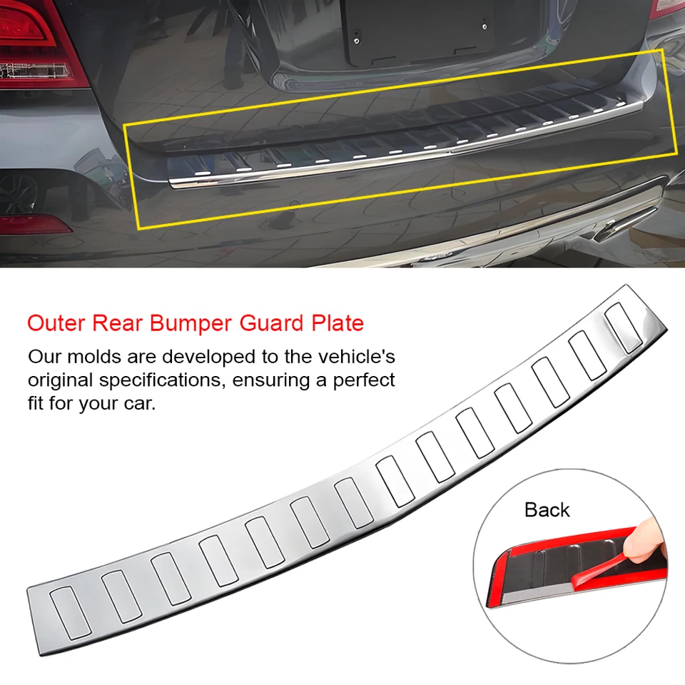 Trunk Guard Cover Rear Bumper Protector Plate for Mercedes-Benz GLK 350, GLK 250 Foto 2 de 4
