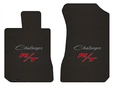 Lloyd Berber Front Mats for '11-16 Challenger w/Silver on Black w/ Red on Black 