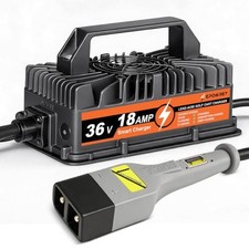 36V Volt 18A Amp Golf Cart Charger D Style Plug for EZGO TXT-Lead Acid Battery