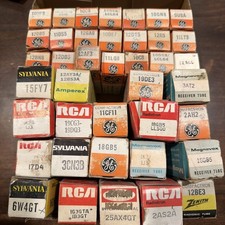 Lot of 40 NOS Vacuum Tubes - GE RCA Sylvania Zenith - Vintage TV Radio
