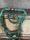turquoise neckless and bracelet  with silver ( native made ) 1980's , — photo 3
