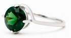 GENUINE 3.90 Cts TSAVORITE SOLITAIRE RING SOLID 10k WHITE GOLD - Free Appraisal — photo 1