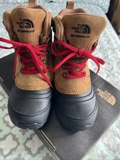 The North Face Youth Chilkat Lace II Winter Boots Size 4 Brown Waterproof NEW