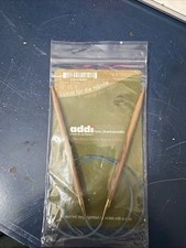 NIP Addi Germany Olive Wood Knitting Needles Fixed Circular US Size 10 32  