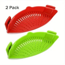 Snap Strainer, 2 PACK Silicone Food Strainers