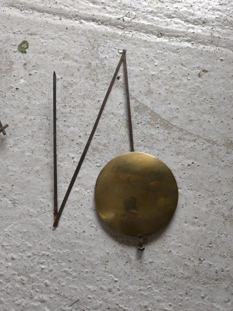 Balancier D'horloge Ancien Début XXe - Laiton Et Fer - Pour Mouvement Ou Carillon