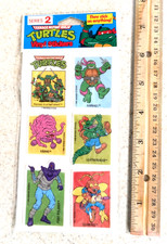 Vintage 1988 Teenage Mutant Ninja Turtles Vinyl Stickers Mirage Studios Series 2