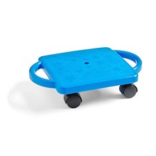 Blue Indoor Scooter Board with Handles, Sit down Floor Scooter, Gym Activities f