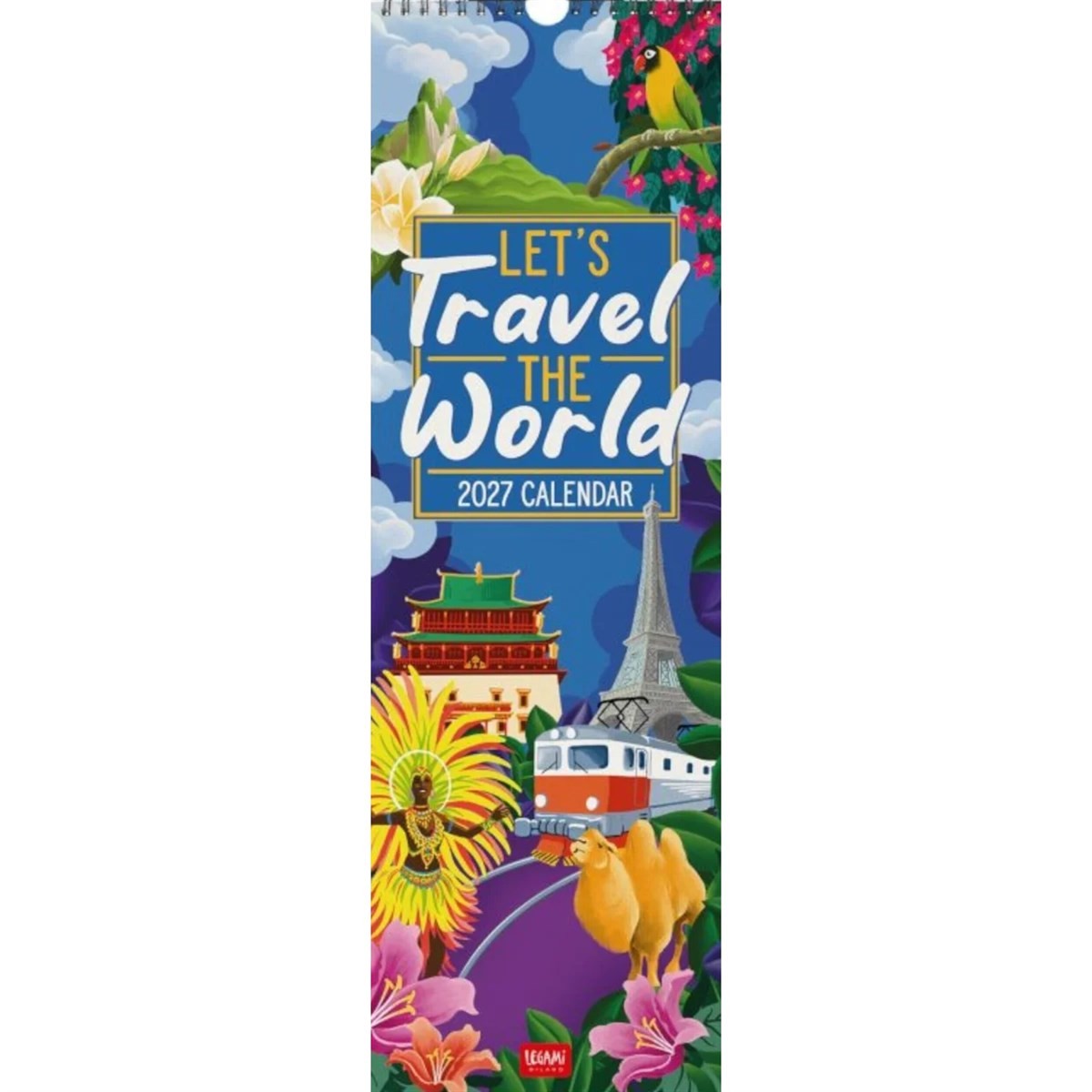 Rackhams Let's Travel The World Deluxe Slim Calendar 2027, Deluxe Calendars, Month To View, Travel, Gift - Image 2