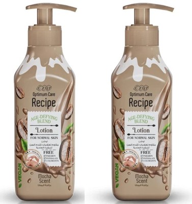 2 Pcs Eva Optimum Care Recipe Age Defying Blend Lotion Mocha Scent 2 X 370 ml