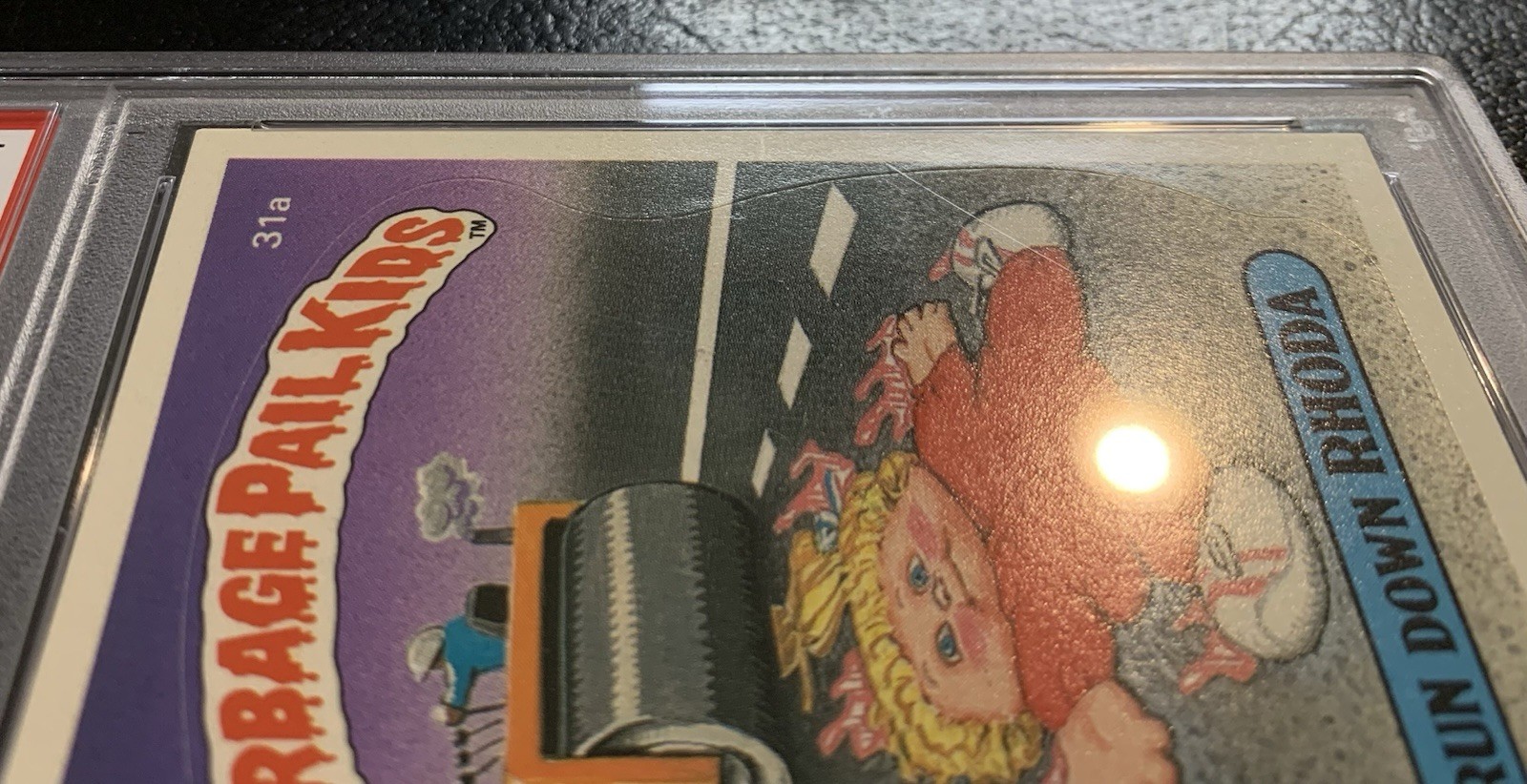 1985 Garbage Pail Kids Run Down Rhoda 31a PSA 10 GEM MINT-RARE GLOSSY CARD!! TWT view 6