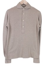 Suitsupply Men Polo T-Shirt 37/38 14 1/2/15 Extra Slim Fit Brown 100 Cotton