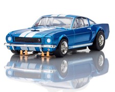 AFX Racing 22149 Mega G Slot Car Mustang GT350 - 1966 Sapphire Blue with White