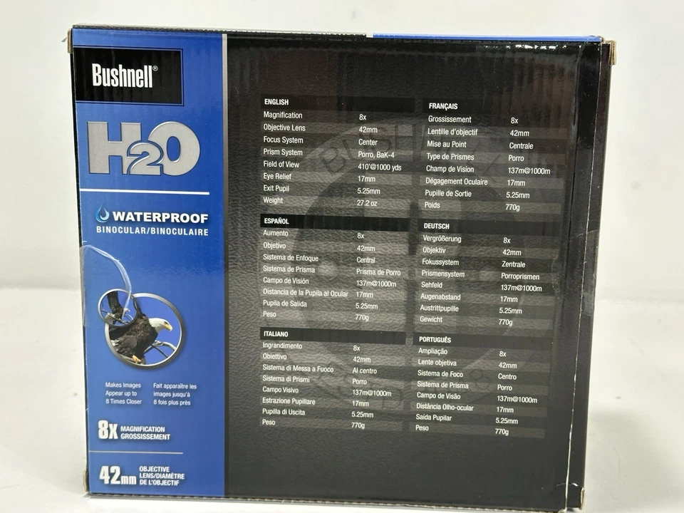 Bushnell H2O Waterproof Binoculars 10x42mm Black FREE SHIPPING! - Image 2 of 4