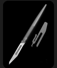 Titanium Utility Knife Surgical Blade Paper Scissors with Sheath Outdoor EDC