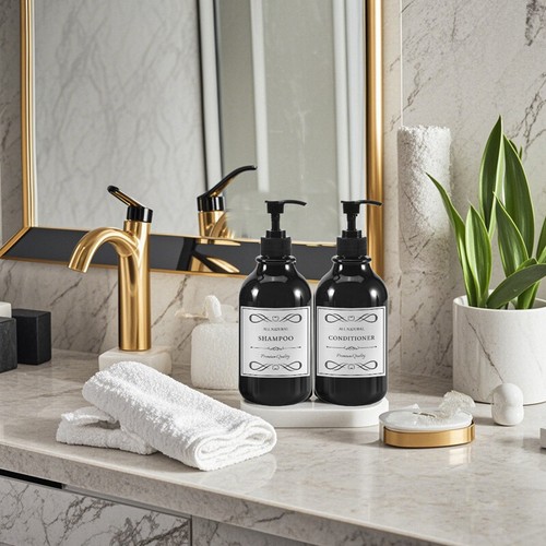 1/2/3 Stück Nachfüllbar Seifenspender mit 6 Aufkleber Tablett Satz Wand Ständer - Bild 1 von 18