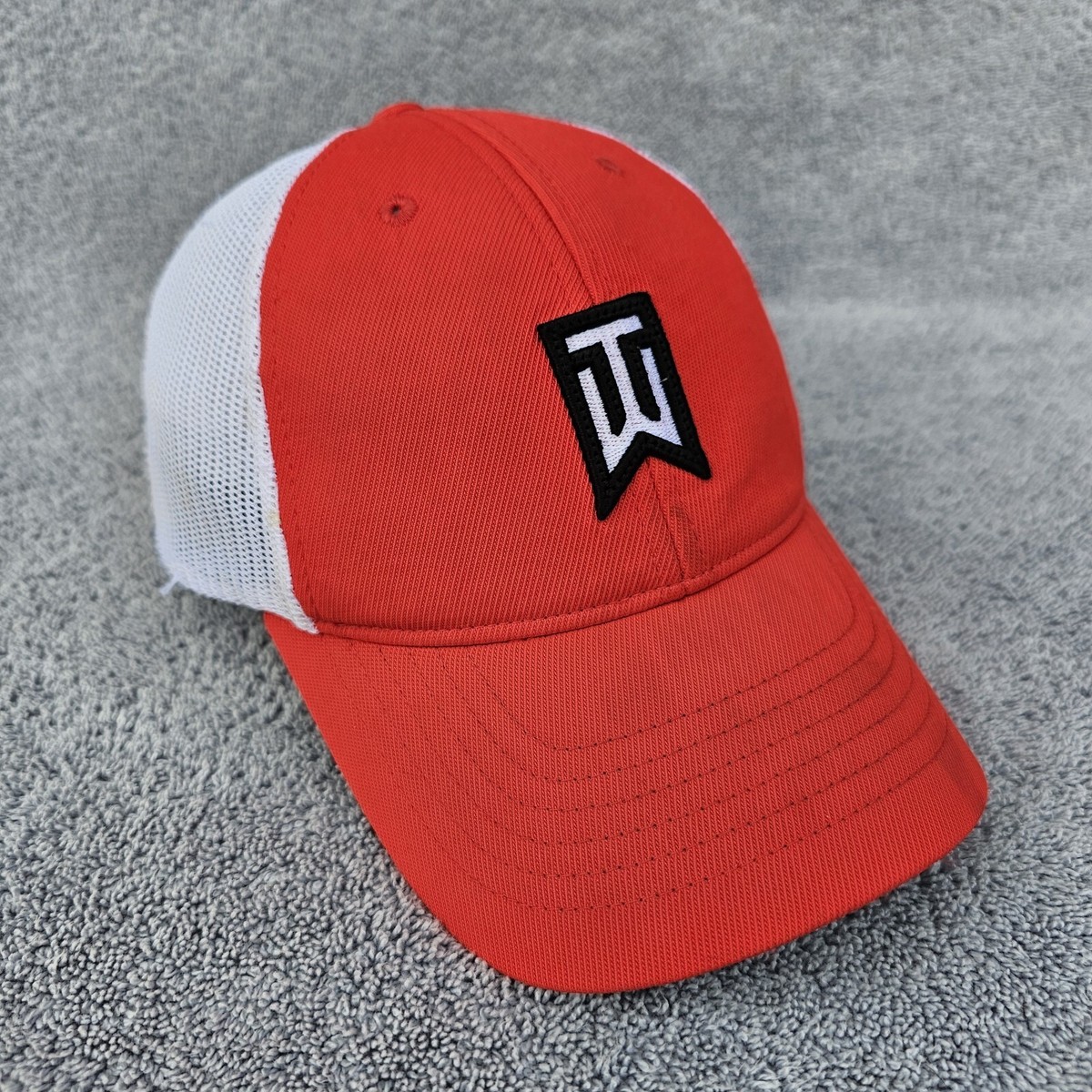 Tiger Woods Collection Hat Red Mesh Trucker Baseball Cap Nike Adjustable  Golf