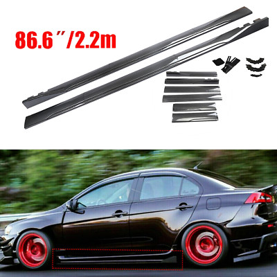 Carbon Fiber 2.2m/86.6inch Side Skirt Extensions Rocker Panel For Ford Taurus S