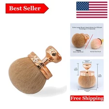 Extra Large Oval Body Makeup Brush for Self Tanner & Face - 74mm Wide Kabuki ...