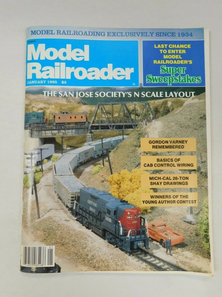 Model Railroader Trains Scale Pacific Railway Tenshodo Roco JAN 1985 Magazine - Image 2 of 4