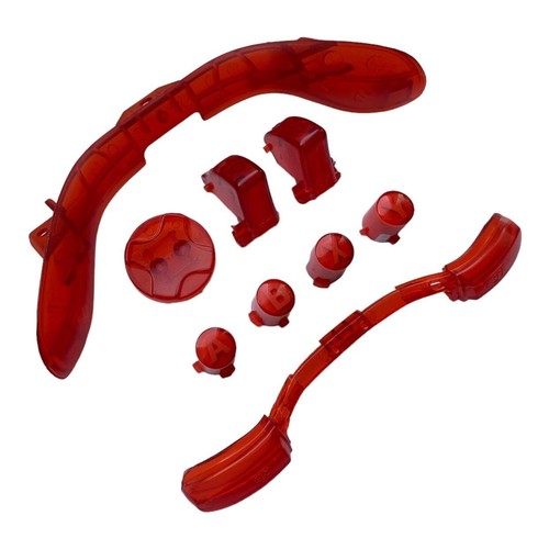 Clear Red Bumper, LB RB, Triggers, ABXY, D Pad Buttons Kit - Xbox 360 Controller - Picture 2 of 4