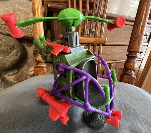 Rare Vtg TMNT 1991 Rocksteady Pogo Copter Playmates Vehicle for Teenage Turtle