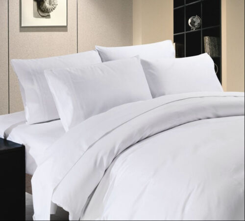1000 TC Egyptian Cotton 8101215 Inch Deep Pkt White Solid Bedding Items