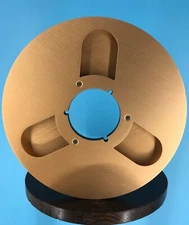 Burlington Recording 1/4" x 10.5" BASF GOLD Heavy Duty NAB Metal Reel Gold Box