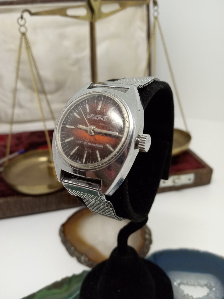 Vintage Kronotron Womens Watch Manual Wind Mesh Strap-23mm  display picture 2