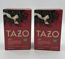 Tazo Joy Black Tea New Box 20 Packets Each Sealed Filtered Bags Exp 2026