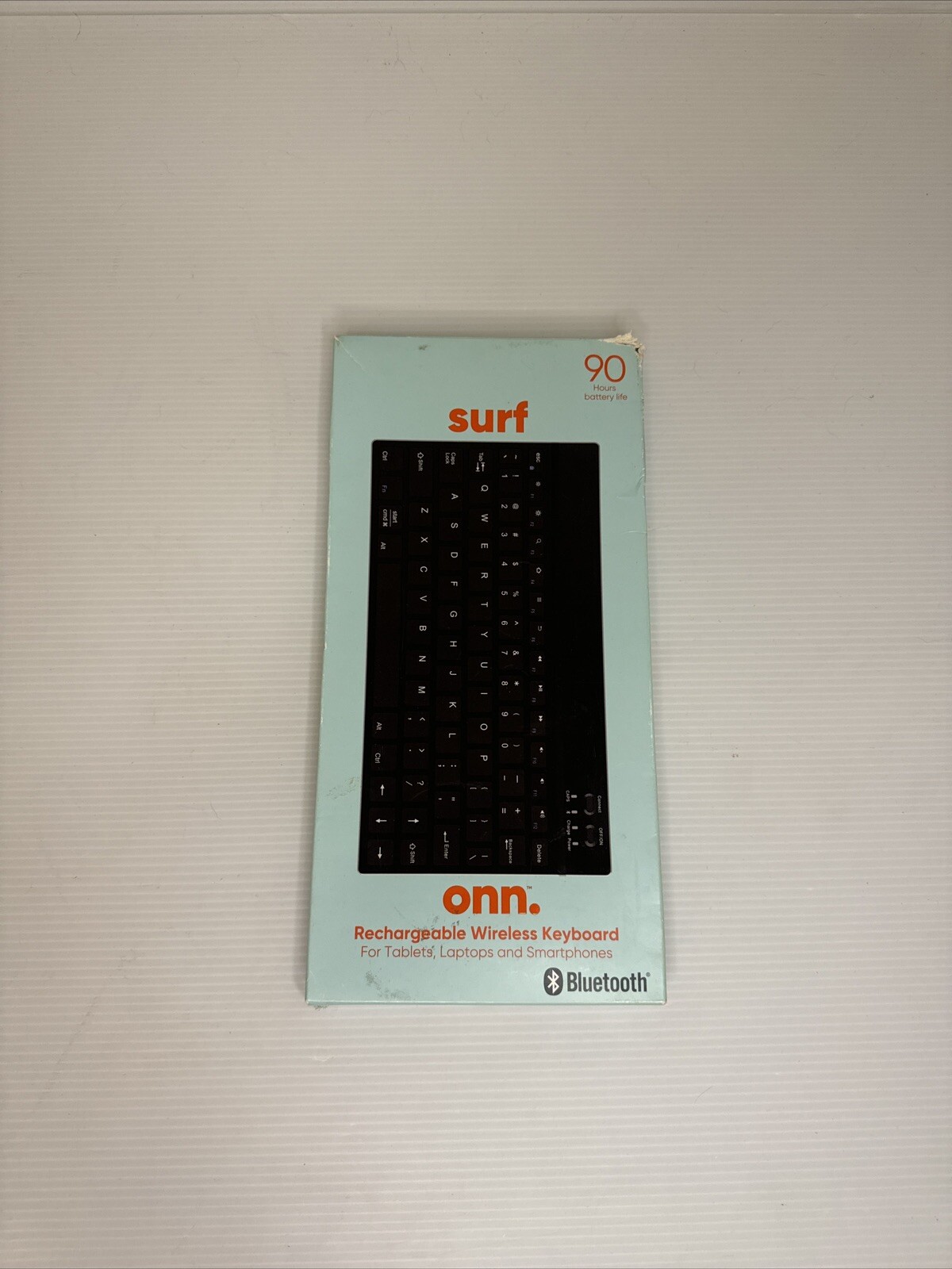 ONN Compact Wireless Keyboard Bluetooth PC Mac iOS Android Compatible IOB