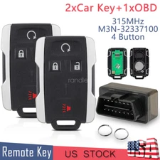 2 For 2014 2015 2016 2017 2018 Chevrolet Silverado Colorado Remote Start Key Fob