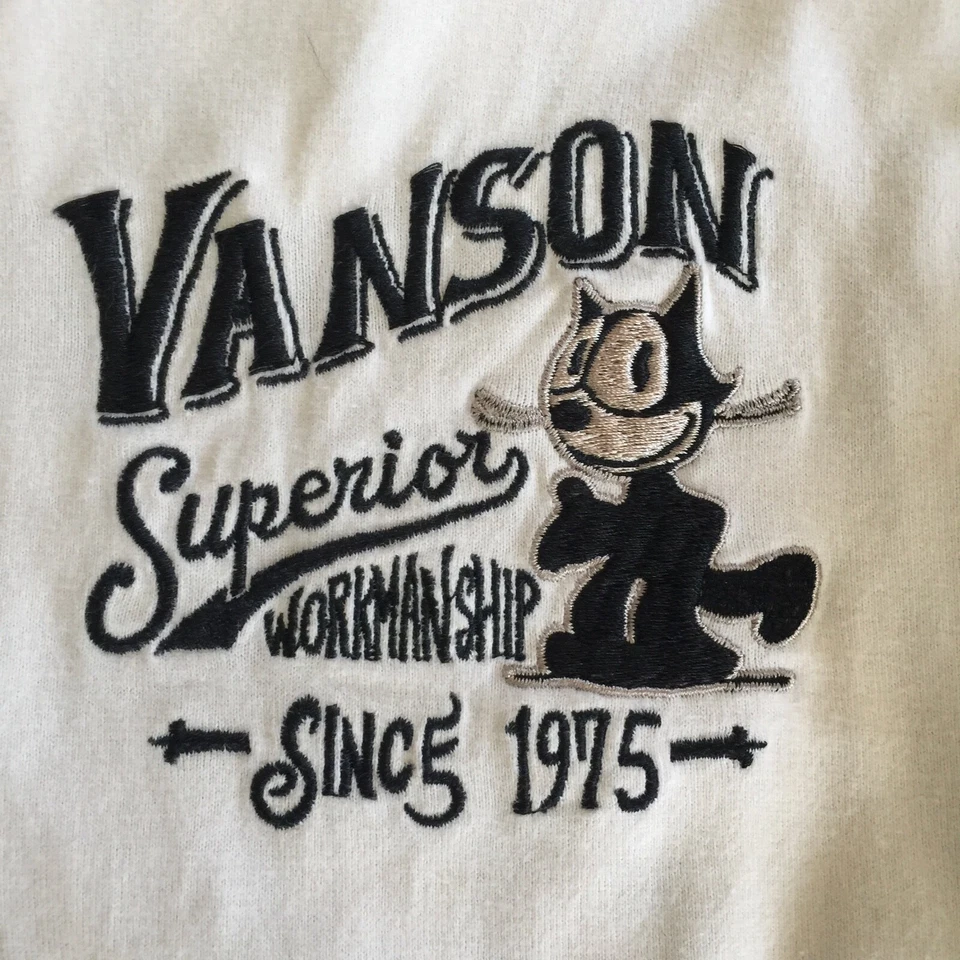 VANSON Rare FELIX THE CAT Collaboration Long Sleeve Top Pullover Sz S - Изображение 4 из 4
