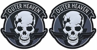Metal Gear Solid Outer Heaven Phantom Pain 3D PVC RUBBER PATCH | 2PC HOOK  3''x3''