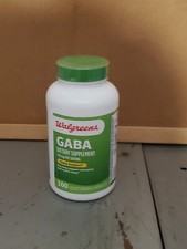  EXP 04/26 Walgreens GABA 750mg Veg. Capsules 100 ct., Stress and Sleep Support