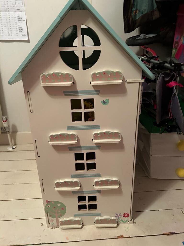 wooden dolls house used + Furniture And Dolls eBay