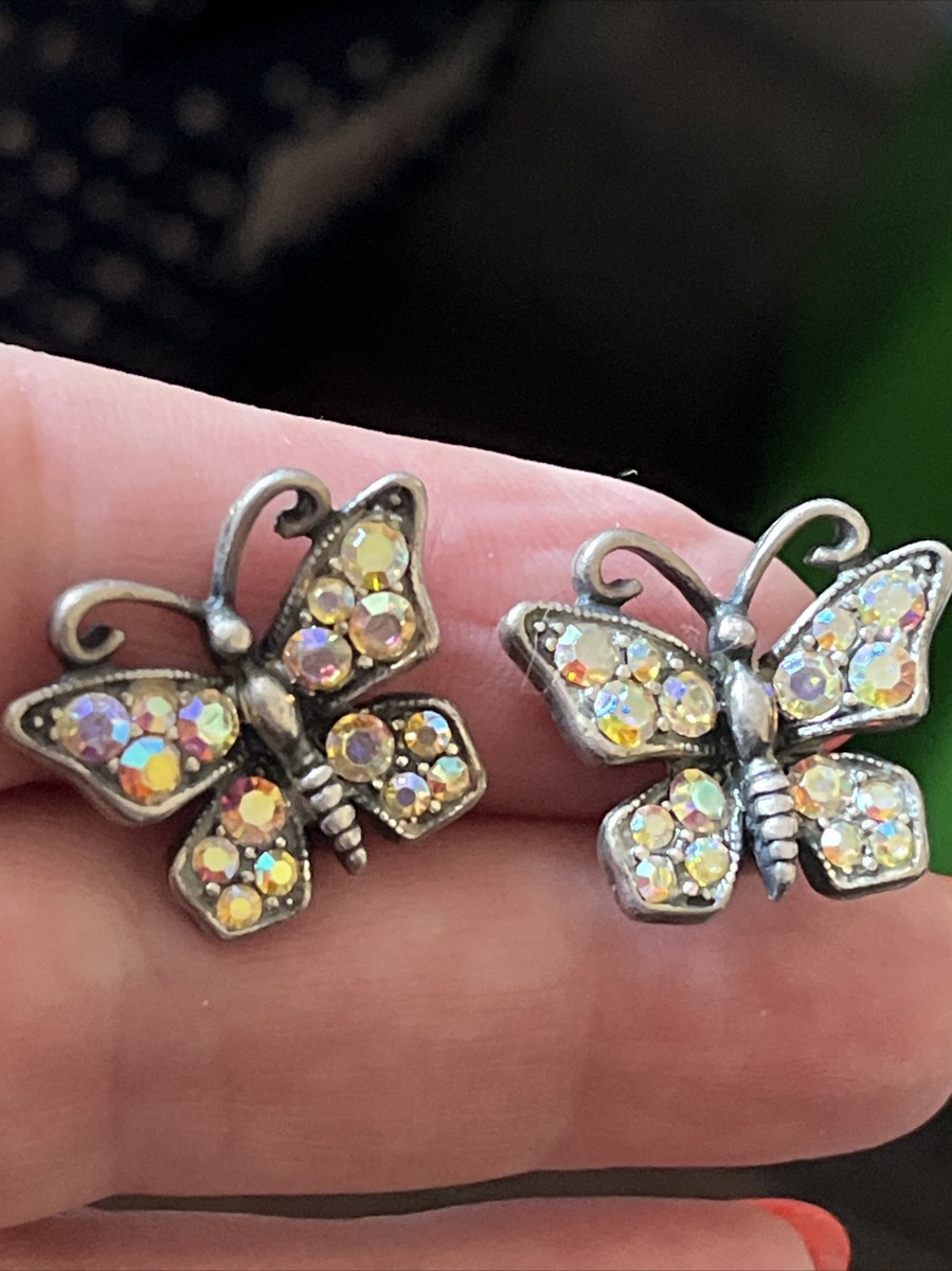 Butler Wilson Vintage Butterfly Clip On Earrings
