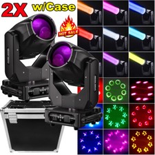 2PC 400W LED Moving Head Light RGB Gobo Beam Stage Spot Lighting DJ Disco W/Case