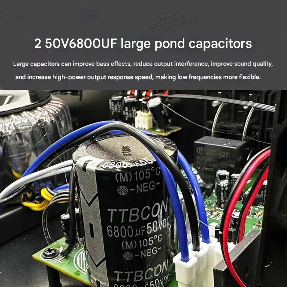 Amplificador de áudio para karaokê estéreo hifi AV-999BT 220V 7 canais Bluetooth amplificador - Imagem 4 de 4