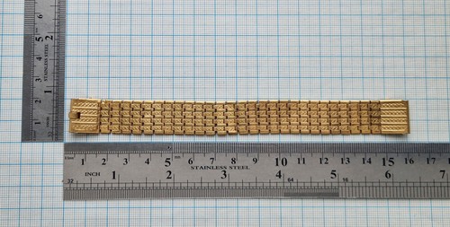 16mm. Vintage Soviet watch Bracelet / Band. rare AU Gold Plated USSR. - Picture 13 of 13