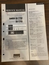 SANSUI DA-R750 DAT750 CLASSIQUE DA-T755 Servi...