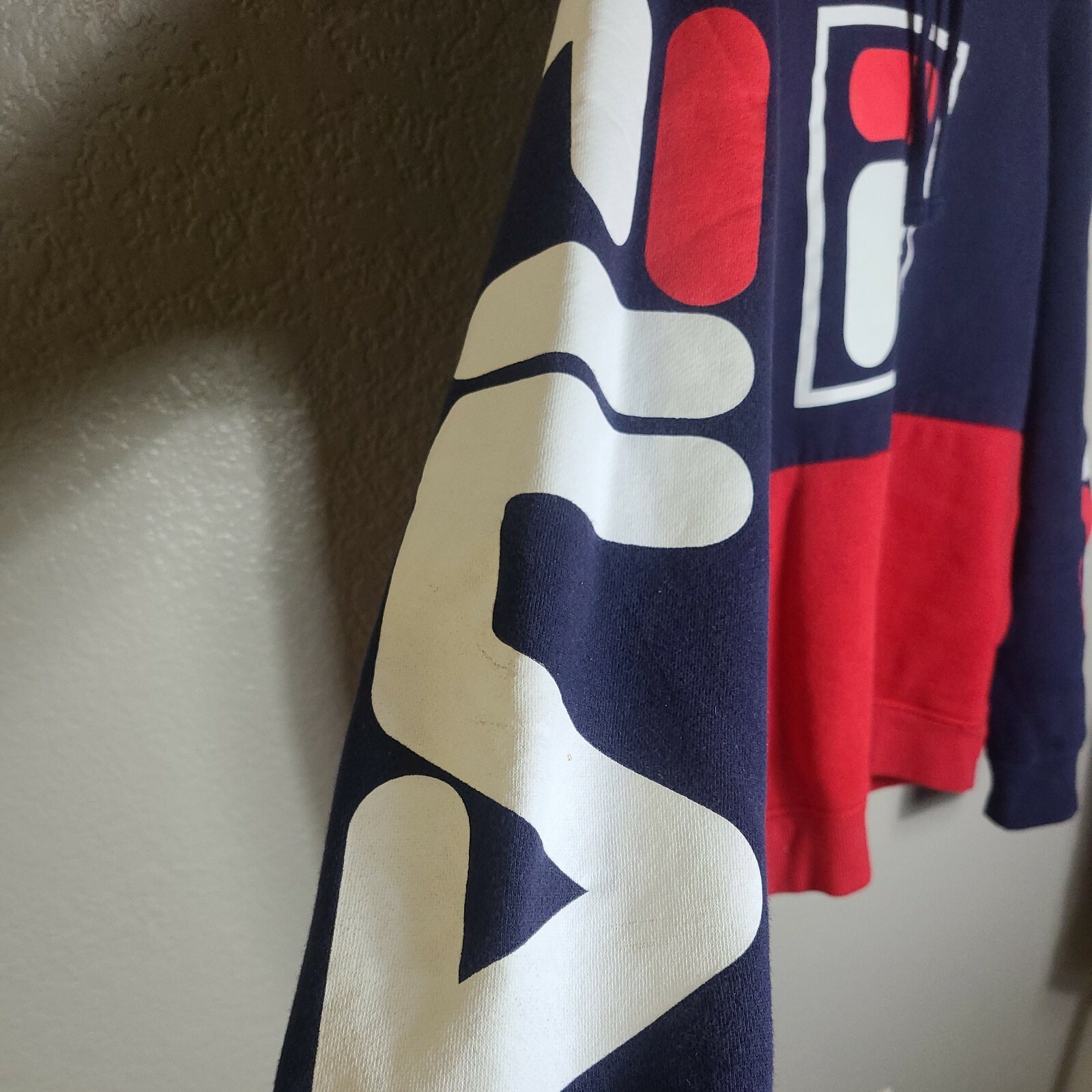 FILA Felpa con cappuccio felpa con cappuccio rossa bianca e blu (TAGLIA MEDIA)