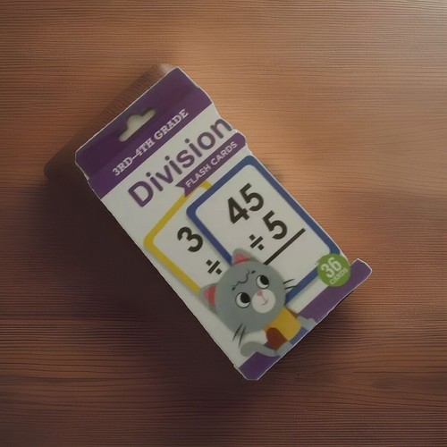 Kids Third Fourth Grade Division Flashcards 36 Count Educational School Supplies - Picture 3 of 8