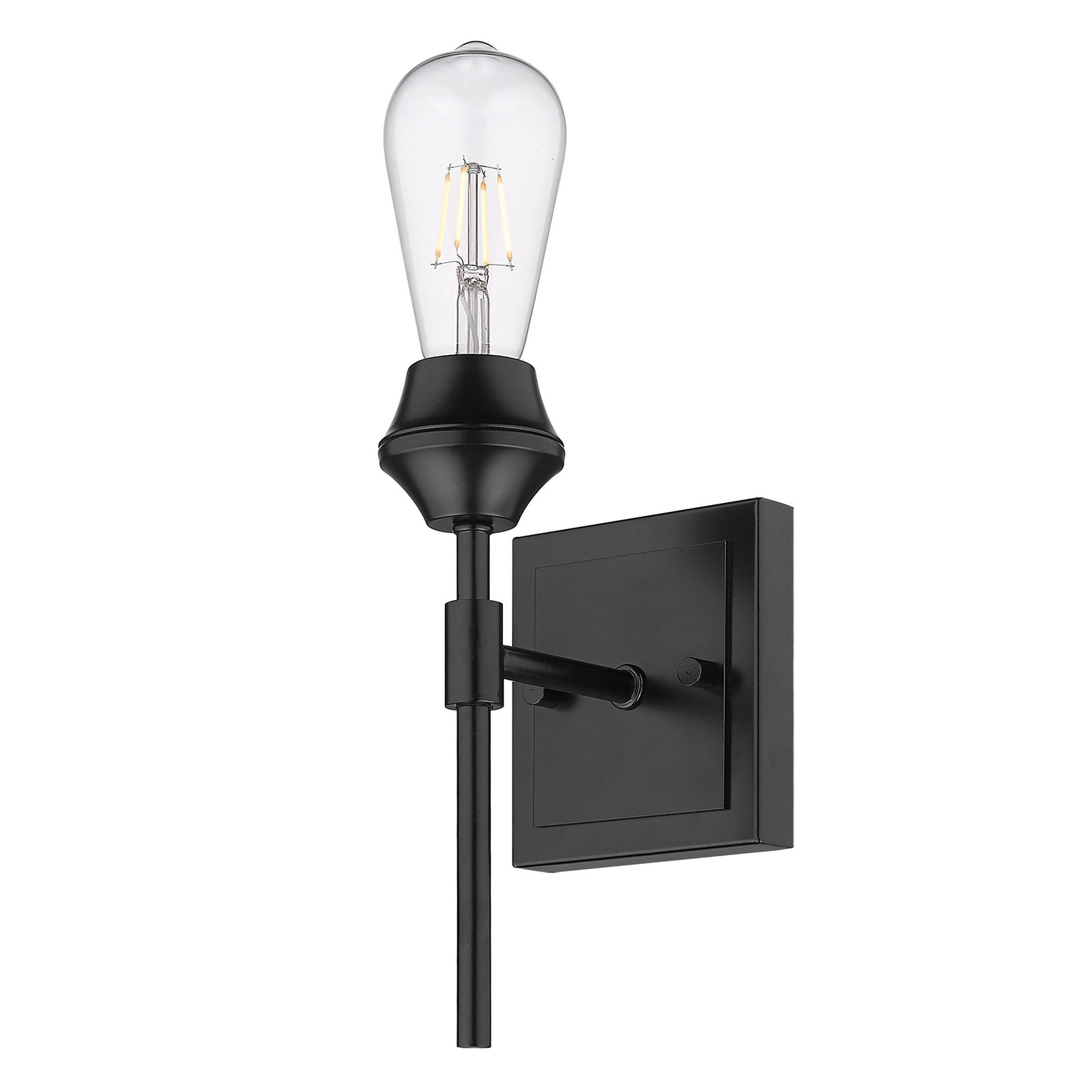Golden Lighting 2120-BA1 Ormond 9-Inch Black Bathroom Sconce