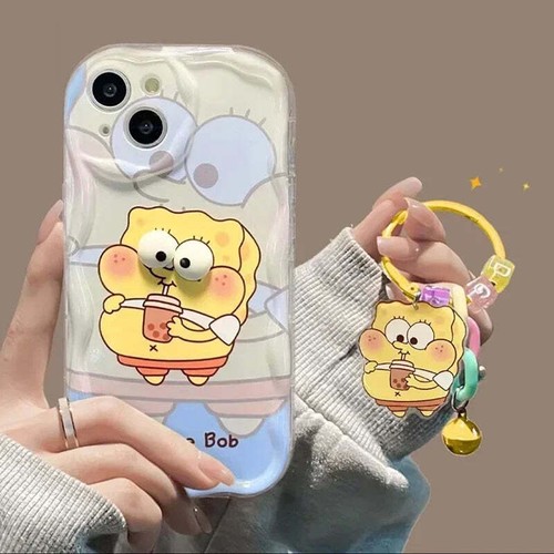 3D Lovely SpongeBob Clear Case for iPhone (Various Models) - Soft TPU Cover - Picture 4 of 14