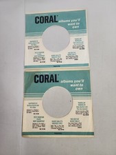 45 RPM 7" RECORD SLEEVES CO. SLEEVE 2 PACK SEE PHOTOS - Coral SLV96 