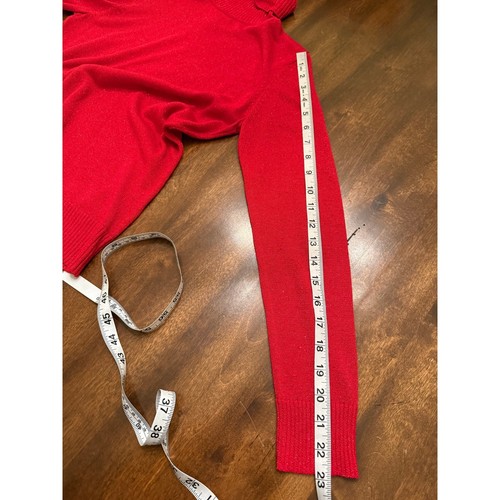 Joseph A. Women’s Bright Red Shimmer Turtleneck Sweater Size Petite Small - Picture 8 of 8