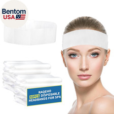 50Pcs Disposable Headbands for Spa - Non Slip Elastic Spa Facial Head Bands Bulk