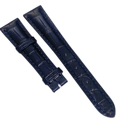 Genuine Patek Philippe Dark Blue Leather Watch Band - 18mm x 14mm